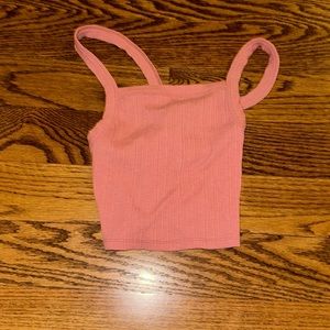 pink american eagle crop tank